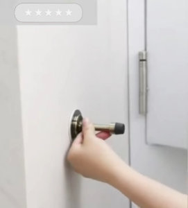 No-Drill Rubber Wall Mounted Door Stopper for Bedroom and Home Use