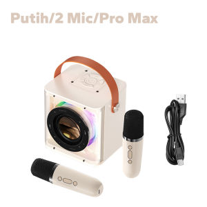 【PRO MAX BASS】Speaker Bluetooth Karaoke 2 Mic Wireless Portable Mini Super Bass Mainan Anak-anak 100% Original Magic Voice Musik Box Transparent Mech Robot Premium Set Lengkap Spiker Hi-Fi Subwoofer Radio FM/TF Card/SD Card/USB/TWS/AUX - Garansi 12 Bulan