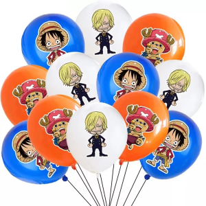 Bandai | One Piece Theme Birthday Party Supplies Disposable Tableware Set Party Decorations Favors Stickers Balloon Banner Slap Bracelets