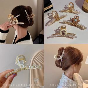 กิ๊บหนีบผม กิ๊บติดผมไข่มูก Elegant Korean Fashion Clip Pearl Metal Hairpin for Women