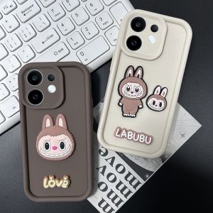 เคสโทรศัพท์ปลอกอ่อน VIVO X200 FE IQOO Neo 10 IQOO 13 Y29t Y29s Y19s Pro 5G น่ารักการ์ตูนแฟชั่น3D ตุ๊กตาเคสป้องกันเลนส์ซิลิโคนกันกระแทกฝาครอบหลัง2025