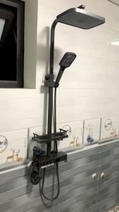 Bộ vòi hoa sen 4 nút bấm Hiển thị nhiệt độ qua màn hình LED thế hệ mới - Hàng chính hãng bảo hành 1 đổi 1