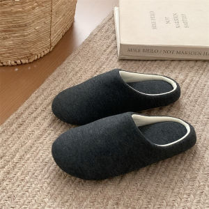 Dép Đi Trong Nhà Bằng Vải Lanh Cotton Chống Trượt Hút Mồ Hôi Ấm Áp Thoải Mái Mùa Hè 2025 Phong Cách Hàn Quốc Đế Bằng Đế Cao Su