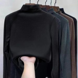new thermal long sleeve hermal wear heattech for women thermal shirt 2024 plush slim fitting clothing