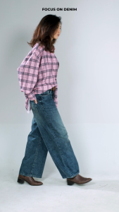 FOD Kemeja Wanita Jenny Pink Black 24047F5PB