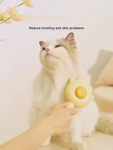 Sisir Bulu Kucing Tombol Otomatis Pet Grooming Brush Curved Needle Hair Comb Sikat Rambut Hewan Peliharaan Anabul Anjing