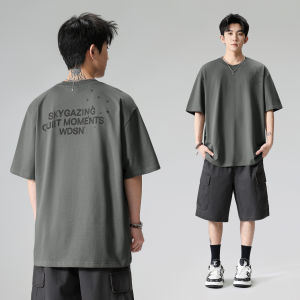 Wood soon | Mens Casual Letter Printed Loose Round Neck Short Sleeve T-Shirt