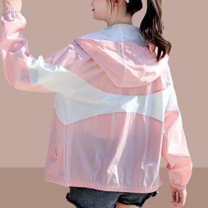 เสื้อคลุมกันแดดผู้หญิง ฤดูร้อน 2025 ใหม่ ขนาดเล็ก ระบายอากาศได้ดี ทรงหลวม แขนยาว ปกโปโล ปกโปโล ปกโปโล