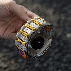 สายนาฬิกาสำหรับ iWatch Ultra 2 10 9 8 7 SE 6 5 4 สายไนลอนระบายอากาศสำหรับ Apple Watch 38 มม. 40 มม. 41 42 มม. 45 มม. 46 มม. 49 มม.