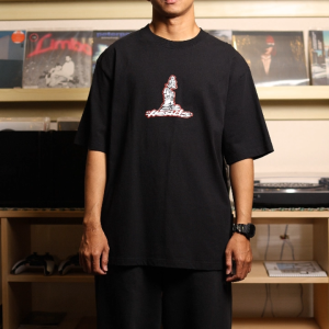 HEADS - Boy Tee Black | Kaos Graphic Lengan Pendek Pria/Wanita Heavyweight Boxy Fit 16s