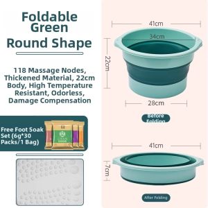 SIVASS | Foldable Insulated Massage Foot Spa Bucket
