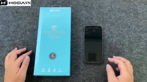 Kính Cường Lực Hoda 3D Curved Diamond Like Carbon Siêu Cứng Viền Không Lẹm Kèm Khung Trợ Dán Lấy Bụi Iphone 17 Pro Max / 16