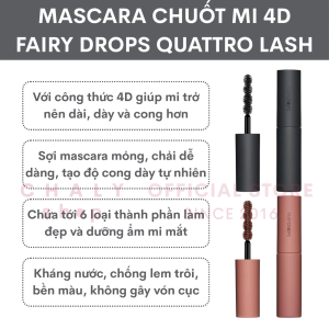 Mascara chuốt mi 4D Fairy Drops Quattro Lash Nhật