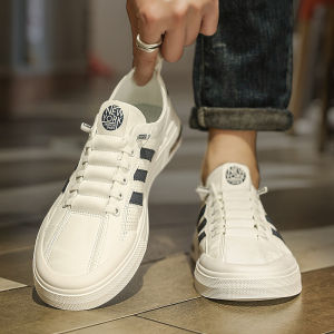 White Canvas Slip-On Sports Shoes Breathable Thin Design No-Lace Anti-Odor Summer New Arrival Mens Footwear Casual Sneakers