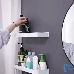 Kệ nhà tắm dán tường Living C kệ để kem đánh răng kệ nhựa đa năng cao cấp.