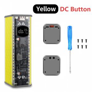 Aideepen | Bộ Kit Sạc Dự Phòng Trong Suốt 100W PD3.1 Tự Làm 8 Cell 21700 Khung Pin Không Cần Hàn Điều Chỉnh Điện Áp DC Hộp Sạc Nhanh