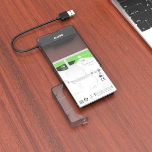 MAIWO SATA SSD Enclosure HDD Case USB3.0 5Gbps to 2.5inch Hrad Disk UASP Screwless attached with USB A Cable PP box Compatible with Samsung  Hitach WD SEAGATE 6TB