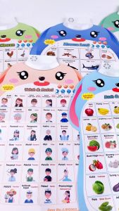 HIPPOLAND Poster Dinding Suara Indonesia Inggris - Poster Gantung Edukasi Belajar Anak 469