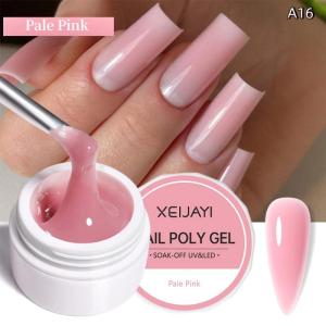 Soak Off UV LED Jelly Extension Nail Gel Multicolour Milky White Clear Pink Modeling Carving Glue Nail Salon DIY Manicure