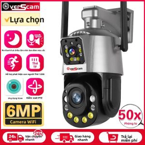 Camera An Ninh IP WIFI 6MP Zoom Quang Học 50X Ống Kính Kép Chống Nước Ngoài Trời Với Tính Năng Phát Hiện Hình Người Hỗ Trợ ONVIF Tầm Nhìn Ban Đêm Màu Sắc