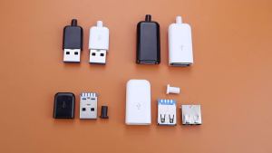 1/5Set USB 3.0 Type A Male Female Plug Solder Type Connector With Black White Plastic Shell For DIY Data Cable Accessories