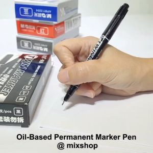 mixshop Oil Based Permanent Marker Pen Waterproof Black Pen Fast dry SG Ready Stock