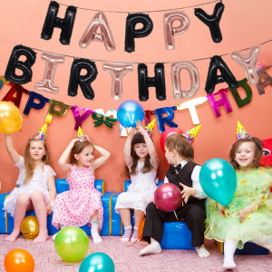 13pcs Two color Letter Foil Balloons for Indoor outdoor Background Decoration Happy Birthday Inflatable Party Balloon Banner kit