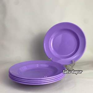 (6 pcs / 1 lusin) - Piring Makan Semi Melamine 9 inch DINNERWARE - Piring Saji Plastik Tebal Kokoh