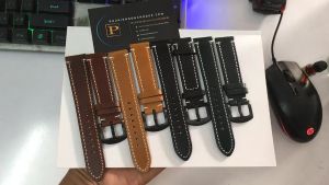 Dây đồng hồ da ngựa Vintage Handmade 20mm 22mm kèm chốt thông minh cho đồng hồ thông minh