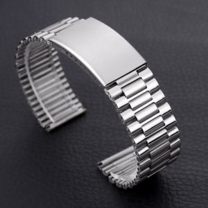 18mm 20mm 22mm Folding Clasp Stainless Steel Watch Strap Universal Men Women Watchband Sport Replace Bracelet Fashion Belt Tools