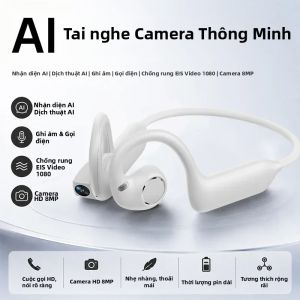 Tai Nghe Thông Minh AI Mới 2026 Với Camera HD 800W Video 1080P Hỏi Đáp Thời Lượng Pin 10 Giờ Bluetooth 5.3 Không Dây Kiểu Đeo Móc Tai Dành Cho Thể Thao & Học Tập