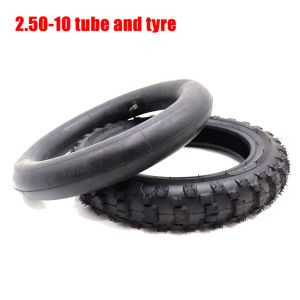 2.50-10 Inner Tube Outer Tires for Front or Rear 10 Inch Motocross Pit Bike 49CC Two-Stroke