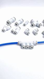 Nối Giảm Ống Mềm PU Đầu Nối Nhanh Giảm Ống STNC PEG Màu Trắng