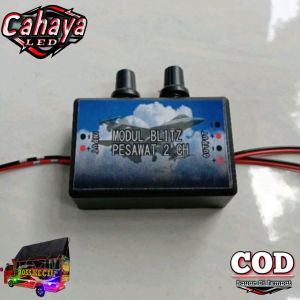 modul blitz 2 Chanel pake potensio+relay 12volt-24volt