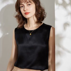 YAKUER | High-Quality Silk Sleeveless Top Summer New Arrival