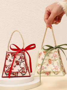 European Style Wedding Candy Box Handheld Forest System Wedding Favor Box New Model Activity Opening Empty Paper Box