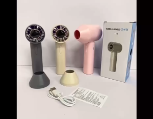 พัดลมพกพา ร้อนนี้ไม่ร้อนแน่ พัดลมมือถือ ปรับได้199ระดับ พร้อมสายชาร์จType-C 2in1ใช้เป็นไดร์เป่าได้ ขนาดกระทัดรัด ดีไซน์สวยหรู พกพาไปได้ทุกที่ ใช้ได้ทุกสถานการณ์