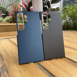 Samsung S24Ultra Phone Case Full Cover Metal Lens Carbon Fiber Texture Anti-Fall Business Suitable Matte Finish Hard Shell