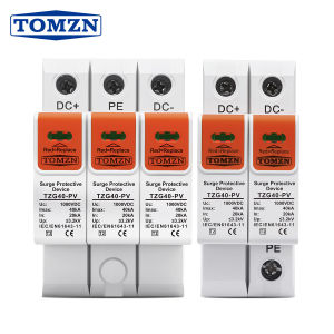 TOMZN NEW SPD DC 500V 600V 800V 1000V 1200V 1500V 10-20kA 20-40kA House Surge Protector Protective Low-voltage Arrester Device