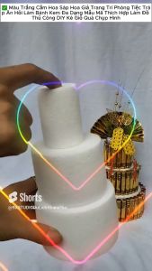 Bộ Khuân Xốp Dùng Làm Tháp Tiền Tài Lộc 3 Tầng Kích Thước Đường Kính 5x8x10 Cao 6.5cm Màu Trắng Cắm Hoa Sáp Hoa Giả Trang Trí Phòng Tiệc Tráp Ăn Hỏi Làm Bánh Kem Đa Dạng Mẫu Mã Thích Hợp Làm Đồ Thủ Công DIY Kê Giỏ Quà Chụp Hình