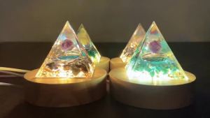 Newest Orgone Pyramid Amethyst Peridot Healing Crystal Energy Orgonite Pyramide Meditation Tool Quartz Home Decor