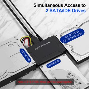 Congdi | SATA/IDE to USB 3.0 Adapter USB 3.0 Hard Drive Adapter Cable Universal for 2.5/3.5 inch SATA HDD/SSD & IDE HDD For PC Macbook