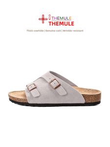 THEMULE | Buckle Strap Flat Sandals Arch Support