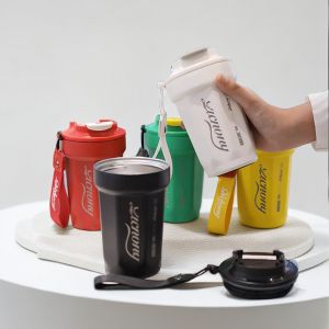 316 Stainless Steel Coffee Cup | Thermal Flask Coffee Tumbler | Insulated Mug with Lid | 480ml Reusable Coffee Cup