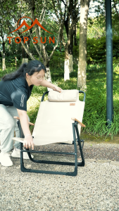 Loveme เก้าอี้แคมป์ปิ้ง เก้าอี้สนาม ปิคนิคกลางแจ้ง เก้าอี้สนาม พับได้ แบบพกพา Kermit Chair เนื้อผ้าใบOxford