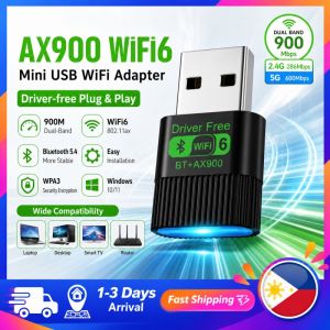 【Local Stock】Mini WiFi 6 USB Adapter 286Mbps Driver Free Wireless Network Card 2.4GHz AX286M Plug and Play Built in Antenna for Desktop Laptop Win7 10 11