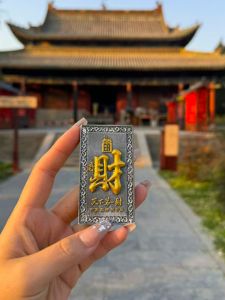 Creative Cultural Tourism Refrigerator Magnets Temple Wealth Attracting God Friend Gift Strong Magnet Resin Material