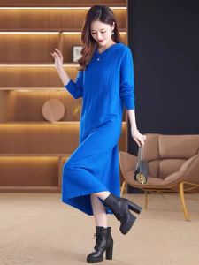 ผู้หญิง ความยาวปานกลาง ถุงเท้ายาวถึงเข่า มีฮู้ด เสื้อสวม ถัก เดรส ฤดูใบไม้ร่วง ฤดูหนาว สไตล์ใหม่ ผ้าจาการ์ด ชุดทํางานเย็บปะติดปะต่อกัน หลวม ประเภท