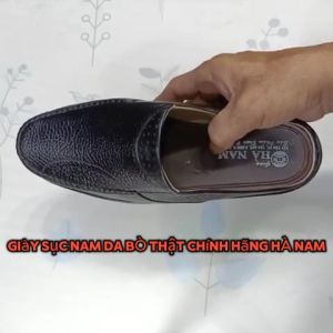 Giày Sục Nam TiTi ĐÔ Da Bò Thật Cao Cấp GSB2068