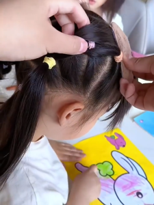 Baby Kids  High Elastic Hair Rope Colourful Mini Clip Kids Accessories School Student